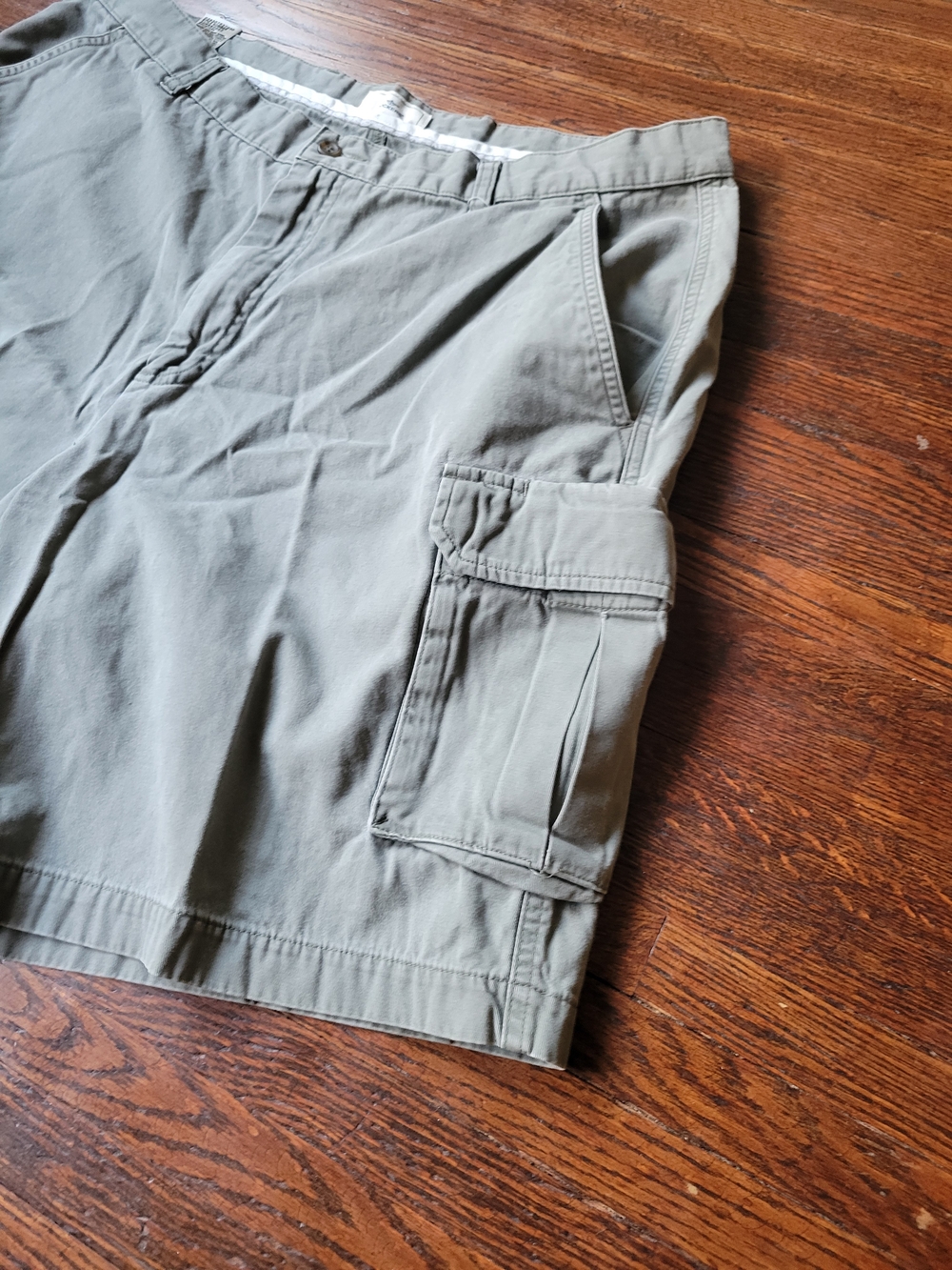 Dockers Front Flat Relaxed Fit Cargo Shorts Mens 40 Green Khaki Casual, Workwear - Picture 4 of 15